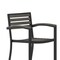 Flash Furniture Patio Bar Stool with Gray Wash Slats and Armrests XU-DG-HW6036B-ARM-GY-GG - alternate 6